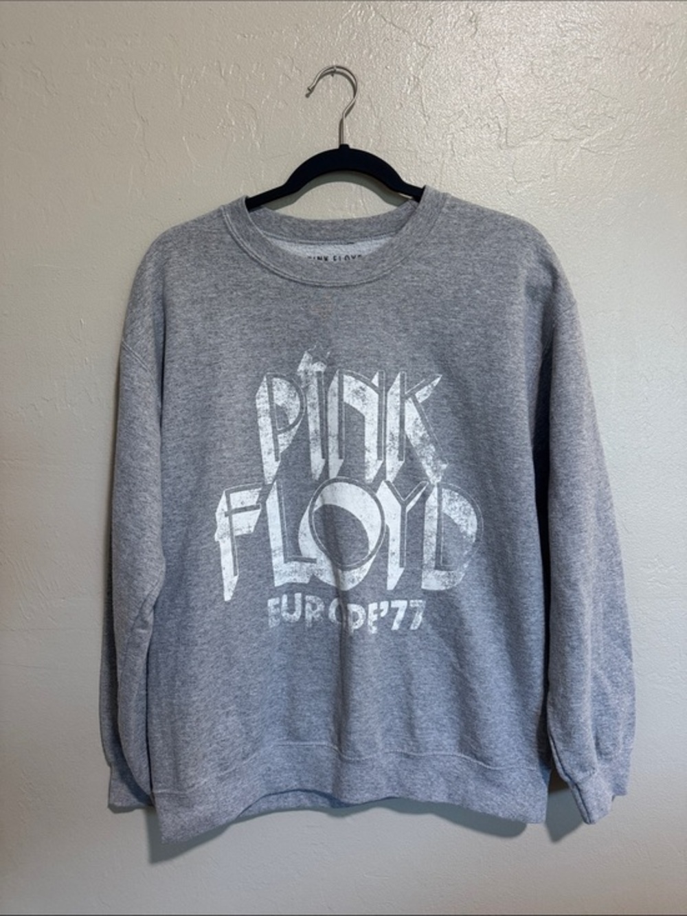 Pink Floyd Grey Distressed Logo Sweatshirt